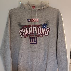 NFL 2005 NFC East Champions New York Giants Hoodie Gray Size L